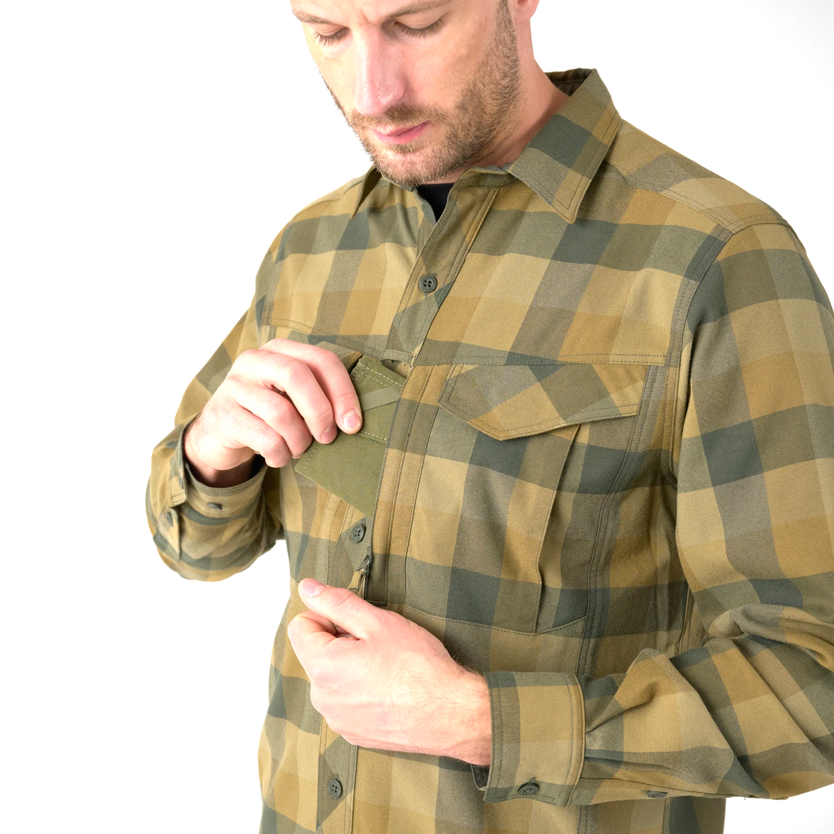 Helikon-Tex Defender Mk2 Nylon Sorona Blend košeľa, Dark Ochre Plaid