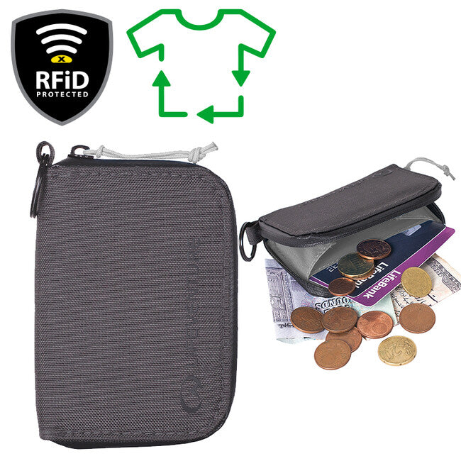 Lifeventure RFiD zsebpénztárca, szürke