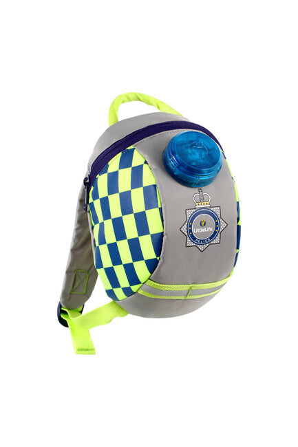 LittleLife Emergency hátizsák kisgyermekeknek Police, 2 l villogó vészfénnyel