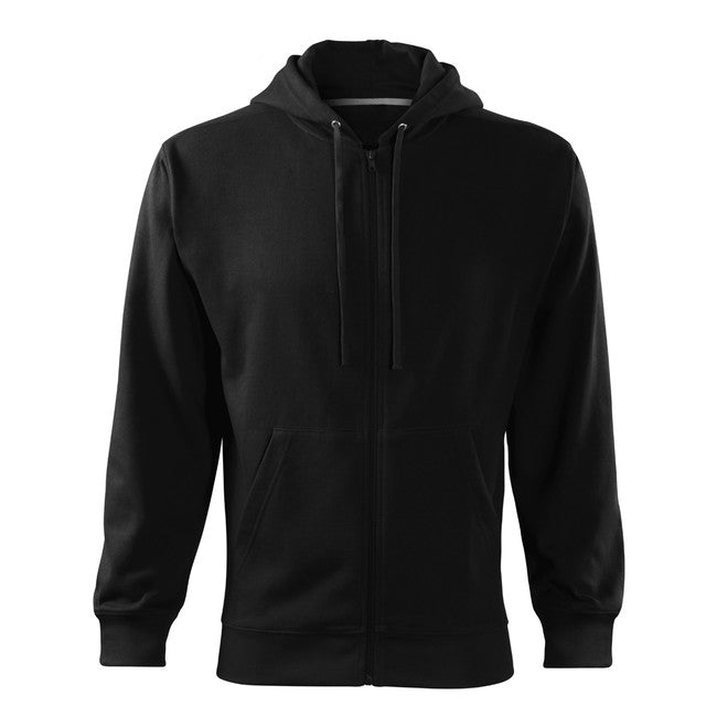Malfini Trendy Zipper pulóver 300g/m2, fekete