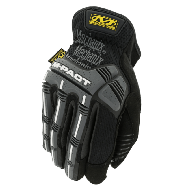 Mechanix M-Pact Open Cuff munkavédelmi kesztyű, fekete/szürke