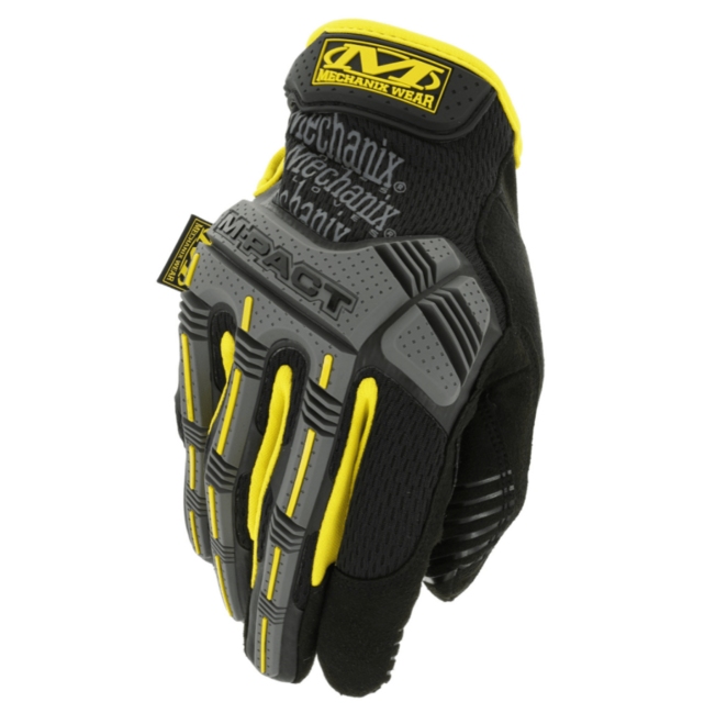 Mechanix M-Pact munkavédelmi kesztyű, fekete/sárga