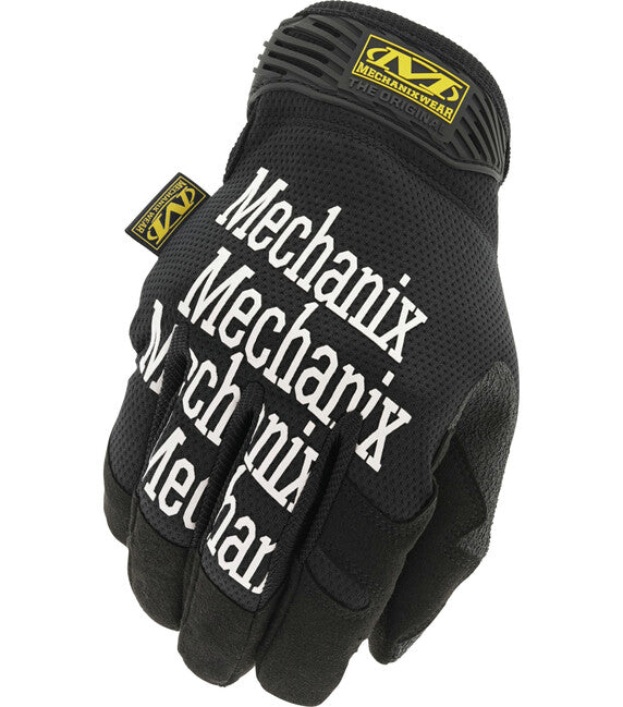 Mechanix Original taktikai kesztyű, fekete fehér felirattal