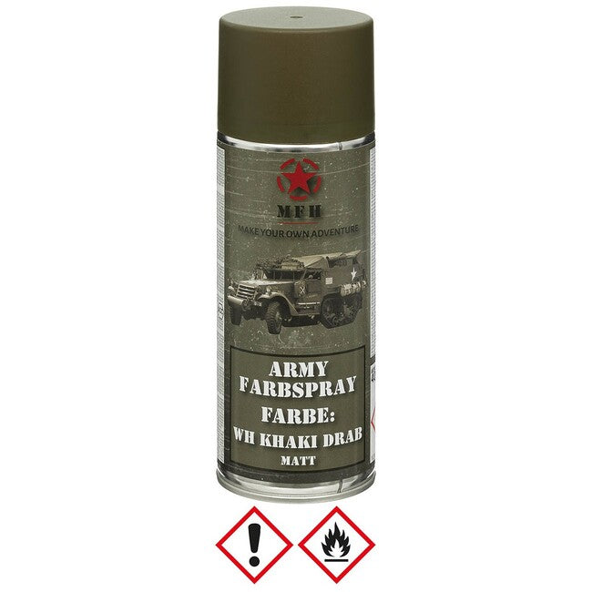 MFH katonai festék spray WH KHAKI DRAB matt, 400 ml