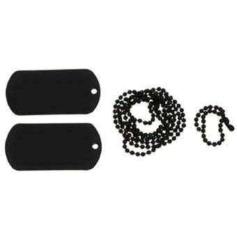 MFH Dog-Tags kutyajelvény lánccal, fekete