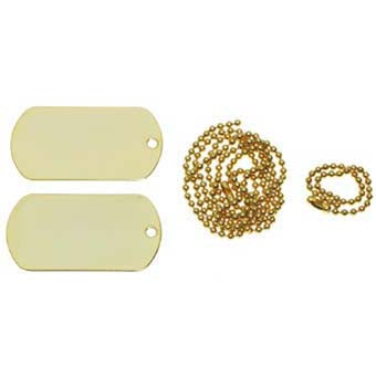 MFH Dog-Tags kutyajelvény, arany, láncokkal