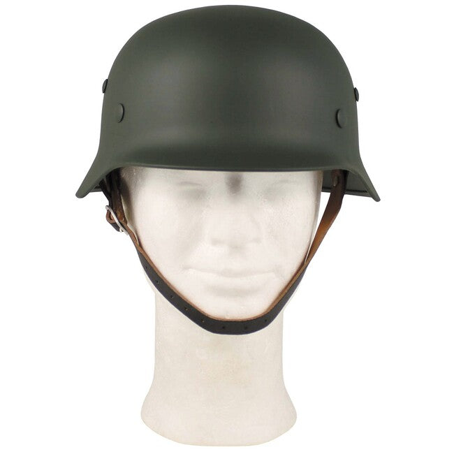 MFH WW II fém sisak bőr belsővel, OD green