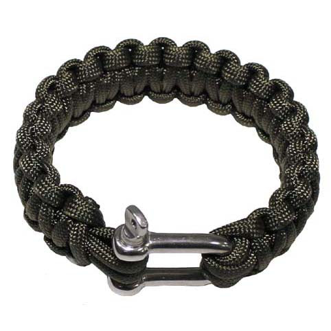 MFH paracord karkötő fém csattal, olívazöld