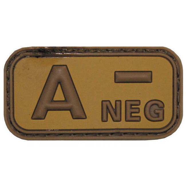 MFH 3D A negatív vércsoportfelvarró khaki, 5x2,5cm