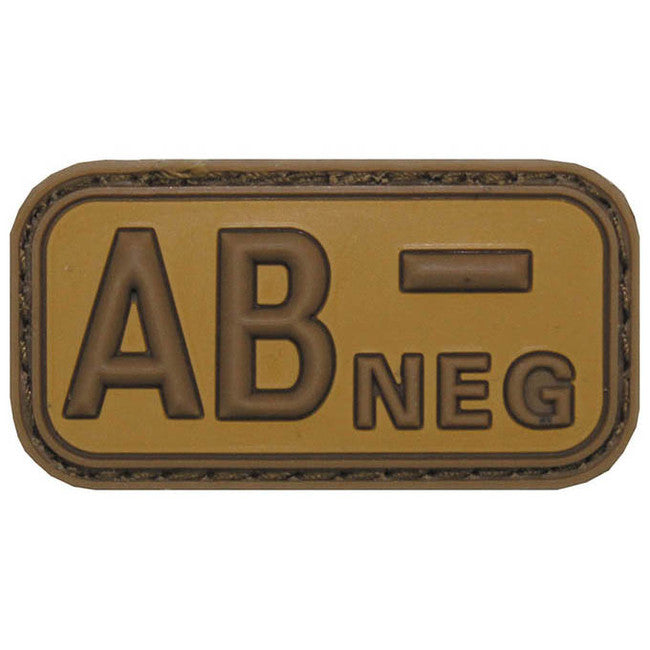 MFH 3D felvarró vércsoportjel AB negative, khaki, 5x2,5cm