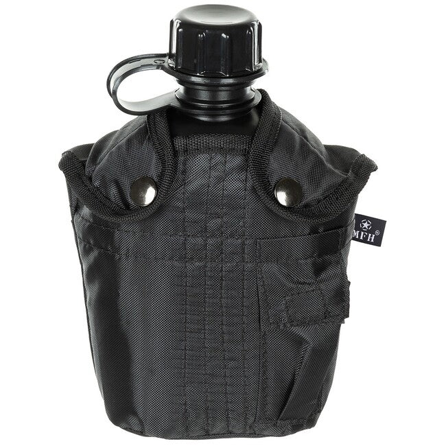 MFH tábori kulacs 1L BPA-mentes, fekete