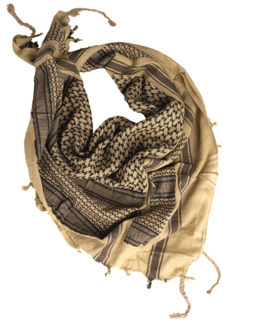 Mil-Tec palesztinkendő, khaki-fekete, 110 x 110cm