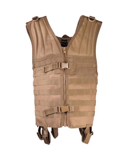 Mil-Tec Carrier taktikai mellény MOLLE rendszer, coyote