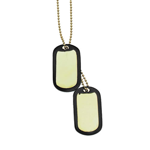 Mil-Tec Dog-Tags kutyacímke lánccal és hangtompítóval, arany