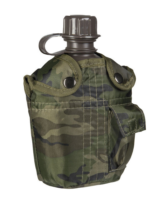 Mil-Tec US IMPORT tábori kulacs 1l tokkal, woodland