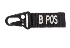 WARAGOD karabiner vércsoportjel B+ positive, fekete
