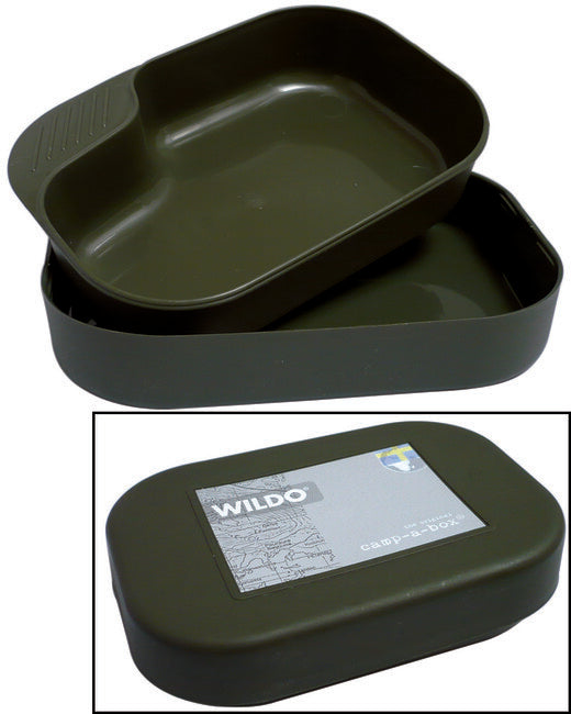 Mil-Tec WILDO® Camp-A-Box étkezőkészlet műanyagból Riad, olívazöld