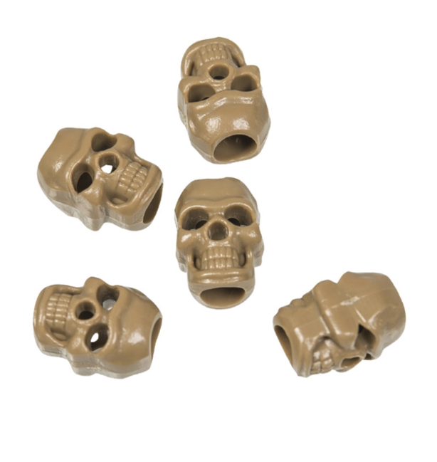 Mil-Tec Skull cipőfűző-végzáró 10 db, coyote