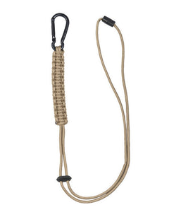 Mil-Tec paracord kötél karabinerrel, coyote