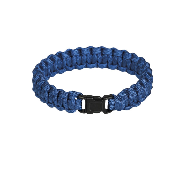Mil-Tec Survival paracord karkötő 15mm, kék