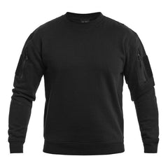 Mil-Tec Tactical pulóver kerek nyakkivágással, fekete