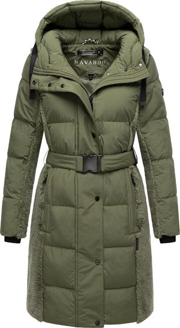Navahoo Funkelteddy14 női téli kabát, olive leaf