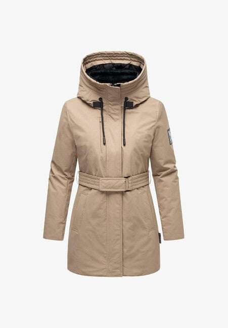 Navahoo Eishauch női téli parka kapucnis, taupe grey