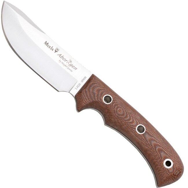 MUELA Aborigen-12C fix pengéjű kés 12 cm, bőr