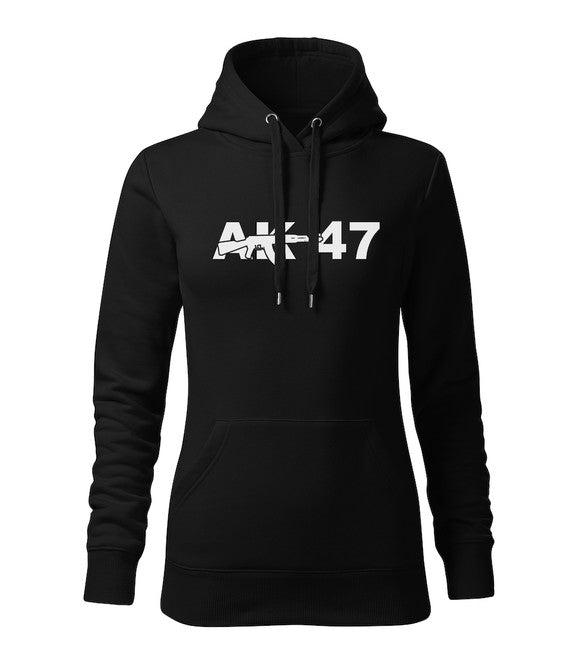 DRAGOWA női kapucnis pulóver AK-47 320 g/m², fekete