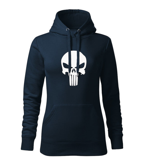 DRAGOWA női kapucnis pulóver Punisher 320 g/m², sötétkék