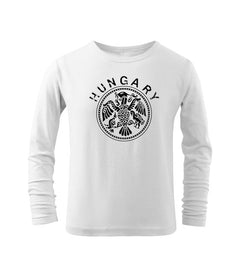 DRAGOWA gyerek hosszú ujjú póló Hungary, fehér