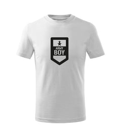 DRAGOWA Army gyerek boy rövid ujjú póló, fehér