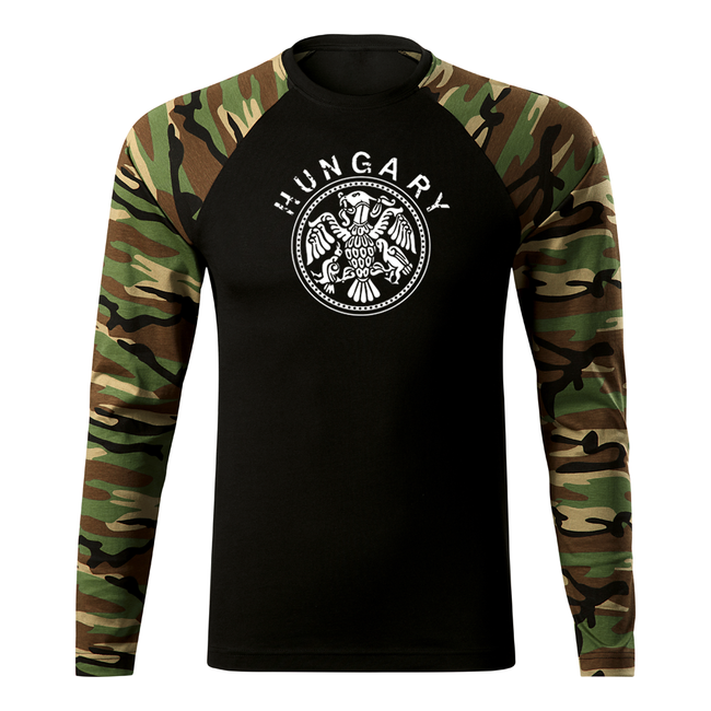 DRAGOWA Fit-T hosszú ujjú póló Hungary 160 g/m², woodland