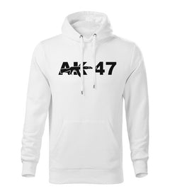 DRAGOWA férfi kapucnis pulóver AK-47 320 g/m², fehér