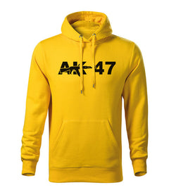 DRAGOWA férfi kapucnis pulóver AK-47 320 g/m², sárga