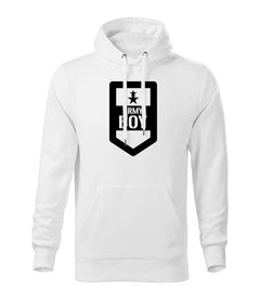 DRAGOWA férfi kapucnis pulóver army boy 320 g/m², fehér