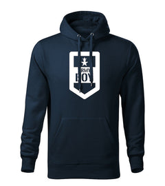 DRAGOWA férfi kapucnis pulóver army boy 320 g/m², sötétkék