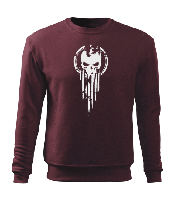 DRAGOWA férfi pulóver skull 300 g/m², bordó