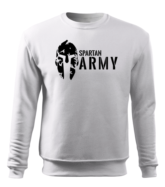 DRAGOWA férfi Spartan army pulóver 300 g/m², fehér