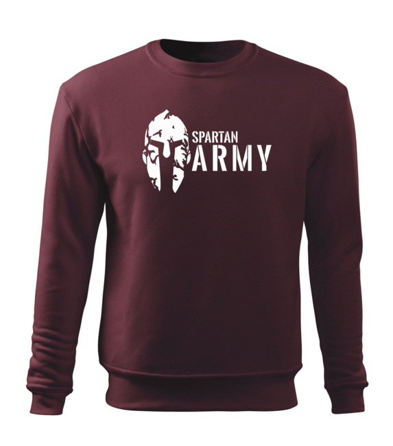 DRAGOWA férfi Spartan army pulóver 300 g/m², bordó