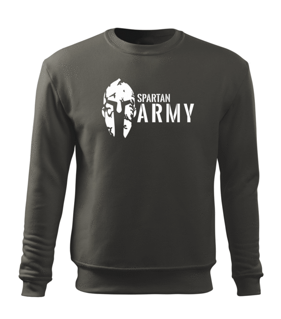 DRAGOWA férfi Spartan army pulóver 300 g/m², szürke