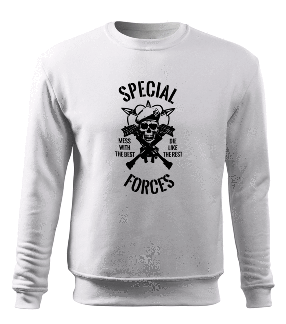 DRAGOWA férfi special forces pulóver 300 g/m², fehér