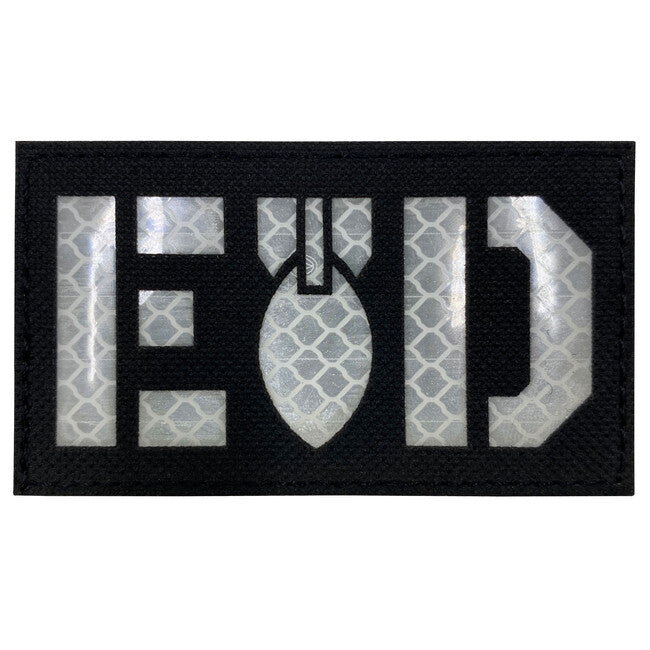 WARAGOD Reflective EOD felvarró Patch, Black