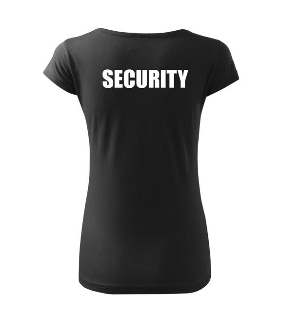 DRAGOWA női póló SECURITY felirattal, fekete