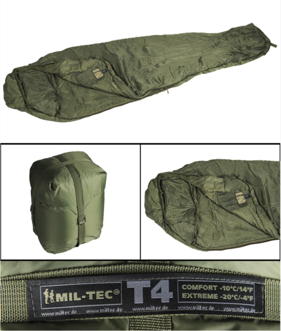 Mil-Tec Tactical T4 hálózsák, olívazöld 2/-19 °C