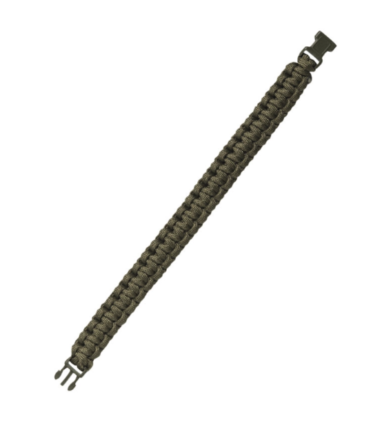 Mil-Tec Survival paracord karkötő 15mm, olívazöld