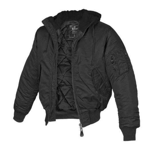 Brandit MA1 Hooded bomber kabát, fekete