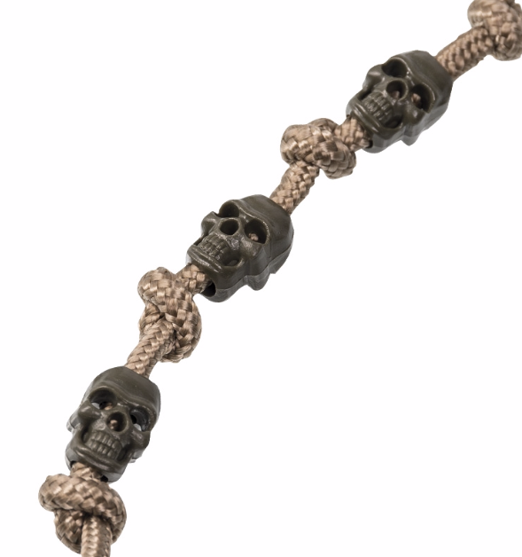 Mil-Tec Skull cipőfűző-végzáró 10 db, olívazöld
