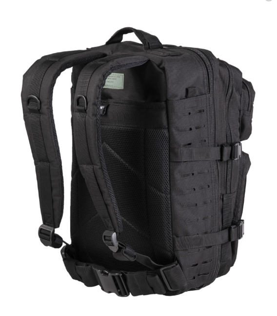 Mil-Tec US Assault Large hátizsák Laser Cut, fekete, 36L