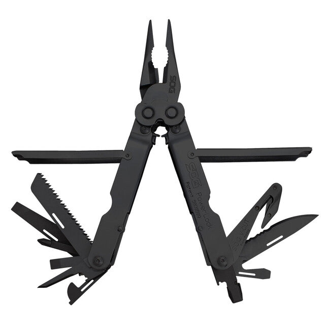 SOG POWERLOCK Multi-Tool multifunkciós szerszám EOD V-CUTTER-rel, Black Oxide, NYLON SHEATH